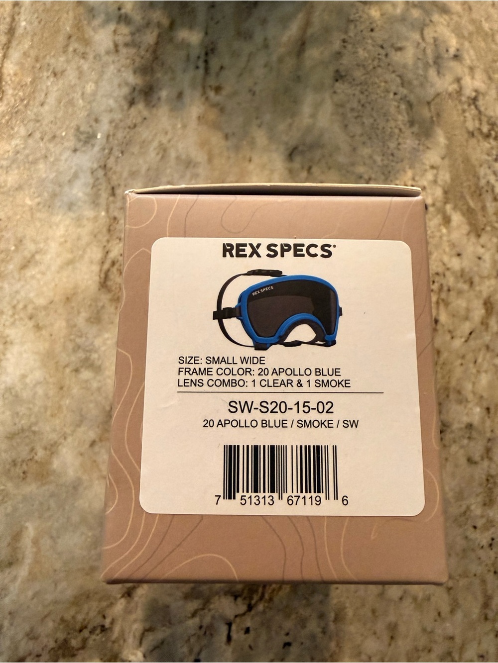 Rex Specs Dog Goggles Small Wide Apollo Blue w/ Clear & Smoke Lenses - Picture 7 of 8